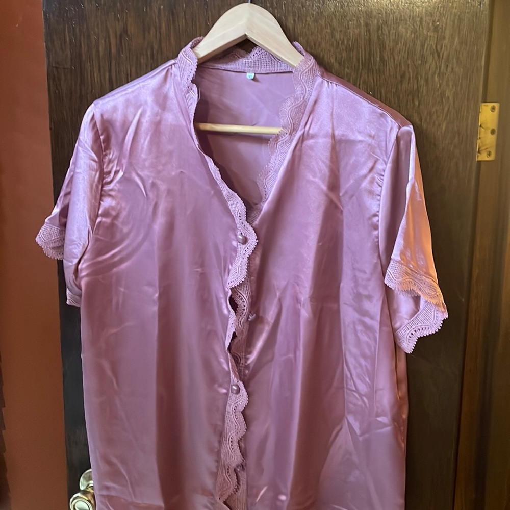 Button up cute pj top